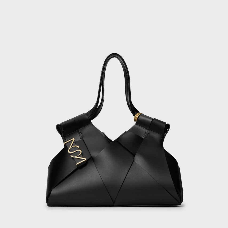 Brioche Mini — Чёрный, без дополнений — фото 1. sku=BRIOCHE-MINI-LTH-BLK-GLD,BRIOCHE-MINI-WLT-LTH-BLK-GLD color=Чёрный Brioche Mini — Чёрный, без дополнений — фото 1.