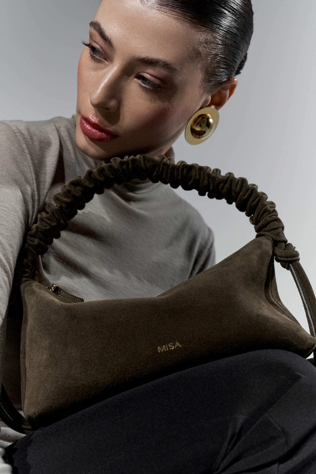 Banana Mini — Замша оливковая — фото 33. sku=BANANA-MINI-SUE-OLV-GLD color=Замша оливковая Banana Mini — Замша оливковая — фото 33.