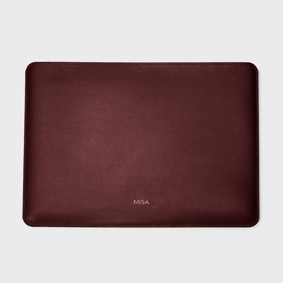 Чехол для ноутбука — Бордовый — фото 1. sku=LAPTOP-LTH-BRD-S,LAPTOP-LTH-BRD-M color=Бордовый Чехол для ноутбука — Бордовый — фото 1.